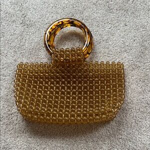 & Other Stories Beaded Handbag with Tortoiseshell Handle